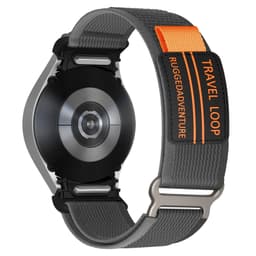 Klokkerem i vevd nylon for Samsung Watch 4/5/6/7/FE Svart+grå S