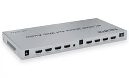 NÖRDIC HDMI Matrix 4x4 switch 4K 60Hz med lydoverføring