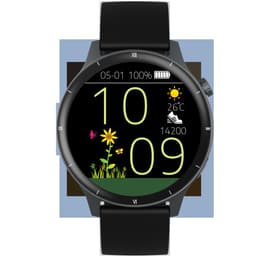 Smartklokke med dynamisk 3D-urskive og treningssporing Sort