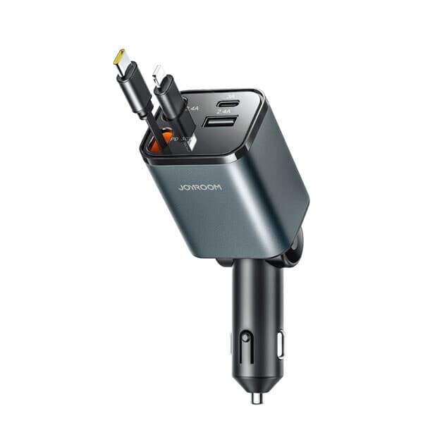 Joyroom 4-i-1 billaddare 30 W med snabbladdning, USB-C och Lightning