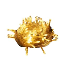 20M 200 LED-lyslenker med bakplugg, 8 moduser, EU-plugg - varm hvit