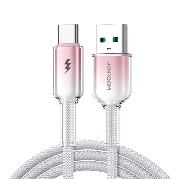 Joyroom Crystal-Clear USB-Kabel 3A USB till USB-C 1,2m