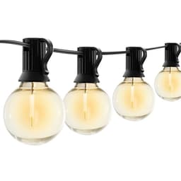 10m 15 LED E12 Sokkel Lyslenke - Svart, 220V - Inkluderer Ekstra Pære