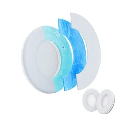 Erstatningsøreputer kompatible med Bose QC45/QC45ii/QC45SC/QC35/QC35ii hodetelefoner (2 stk) Hvit