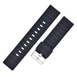 22 mm silikonreim med bølgemønster for Galaxy Watch7/FE/4/5/6 Sort