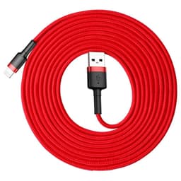 Baseus Cafule USB-A till Lightning kabel QC3.0 2A 3m Röd