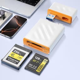 NÖRDIC USB-A, USB-C 3.0 Kortläsare 2 Slot CFexpress Type B, SD3.0 UHS-I