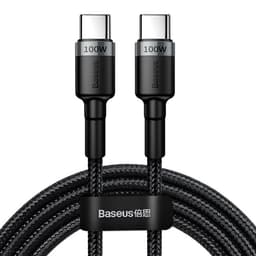 Baseus Nylon USB-C till USB-C kabel 100W 2m - Grå