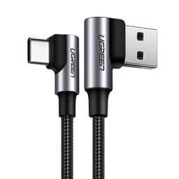 Ugreen USB-C till USB-A kabel vinklad snabbladdning QC 3.0 2m