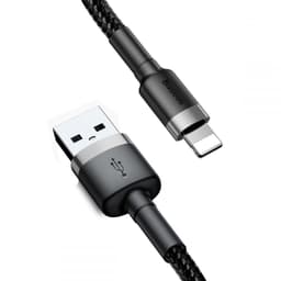 BASEUS Cafule USB-A till Lightning kabel 1m Grå / Svart