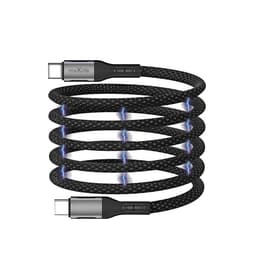 Maxlife USB-C Till USB-C 1m Kabel 100W Magnetic Nylon - Svart