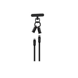Devia 2in1 USB-C till Lightning Kabel 27W 0.3m Lanyard - Svart