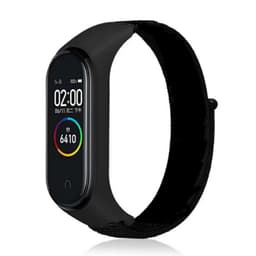 Klockarmband i Nylon för Xiaomi Mi Band 3/4/5/6/7 Svart