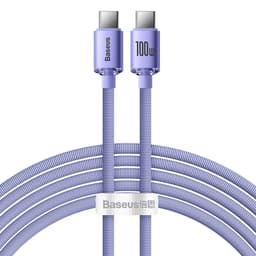 Baseus USB-C till USB-C 100W 2m - Lila