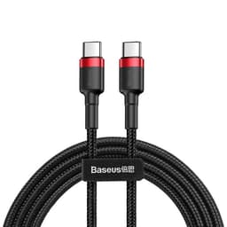 Baseus PD USB-C till USB-C kabel 60W 2m - Svart/Röd