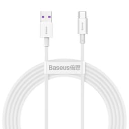 Baseus Superior USB-C till USB-A kabel 66 W 2m - Vit