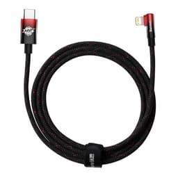 Baseus Elbow USB-C till Lightning kabel 20W 2m - Svart/Röd
