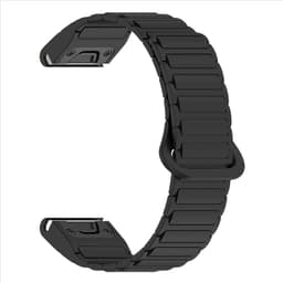 Silikoninen kellonranneke Garmin Fenix 8/7X/Epix -kellolle Musta 20 mm