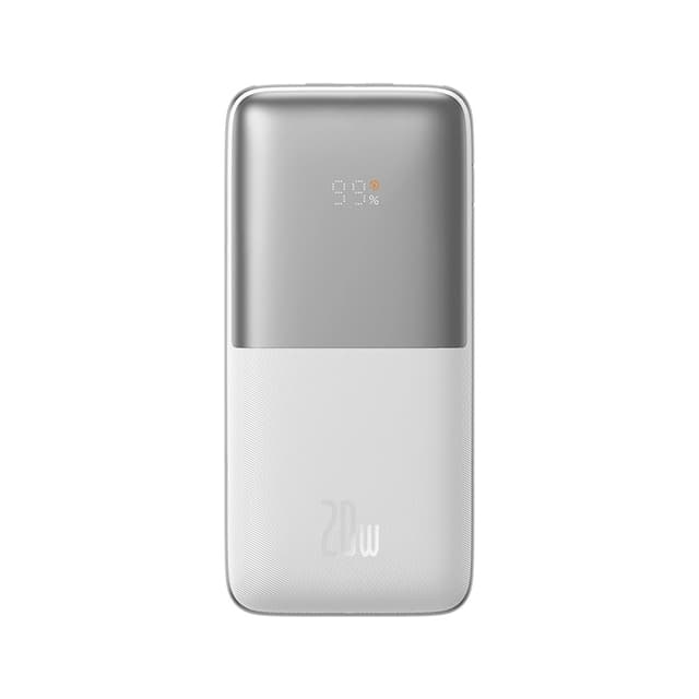 Baseus Powerbank 10000mAh 20W Bipow Pro Med USB-C Kabel - Vit