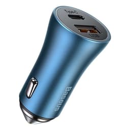 Baseus Billaddare USB-A/USB-C 40W - Blå