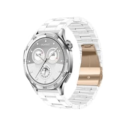 Vitt Keramiskt Klockarmband 22mm - Harts + Rostfritt Stål - Huawei GT
