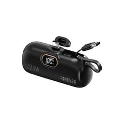 Forever Mini Powerbank 5000 mAh 22.5W USB-C - Svart