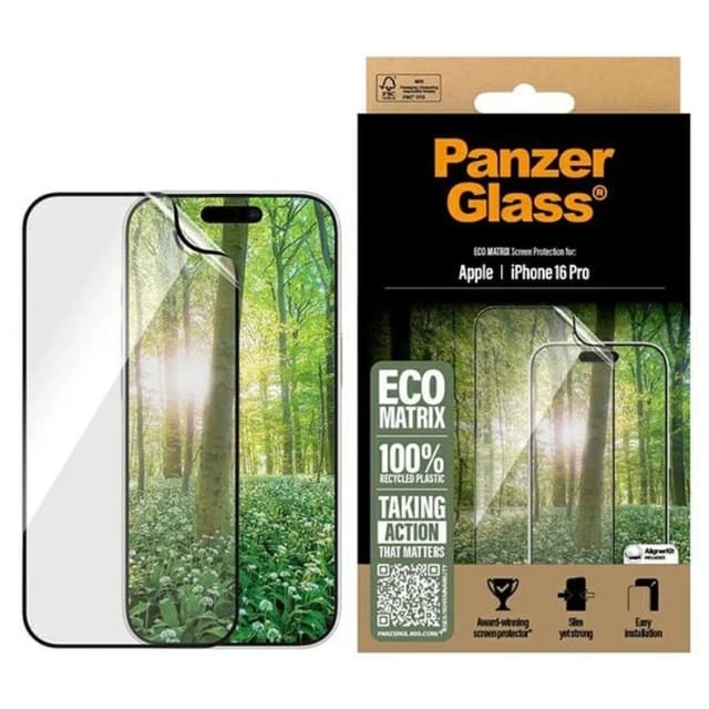 PanzerGlass iPhone 16 Pro Plastfilm Skärmskydd Ultra-Wide Matrix
