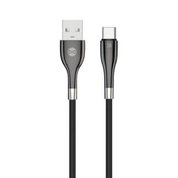 Forever Sleek USB-C till USB-A kabel 1m 3A - Svart