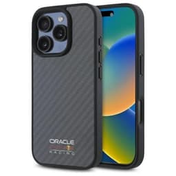 Red Bull telefonetui til iPhone 16 Pro Max MagSafe kulfiber skinnende logo