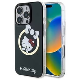 Hello Kitty Mobilskal till iPhone 16 Pro MagSafe IML Fun Bow - Svart