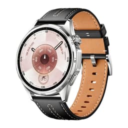 Laadukas nahkainen kellon ranneke, yhteensopiva Huawei GT6:n kanssa - 22 mm, päivitetty solki Musta