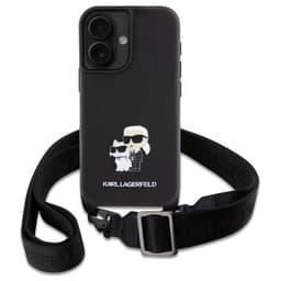 Karl Lagerfeld Mobilskal till iPhone 16 Karl&Choupette Metal Pin CBDY Strap