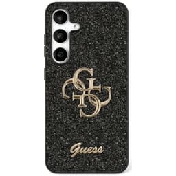 Guess Mobilskal till Galaxy S25 Plus Fixed Glitter Big 4G Metal Logo - Svart