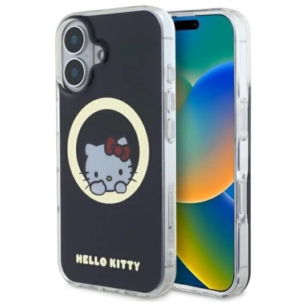 Hello Kitty Mobilskal till iPhone 16 MagSafe IML Sweet Kitty - Svart