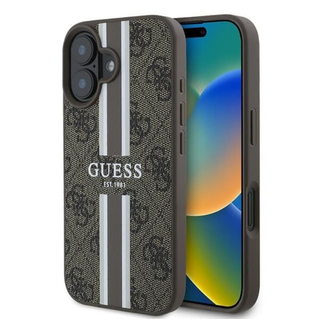 Guess iPhone 16 Plus Mobilskal Magsafe Printed Stripes