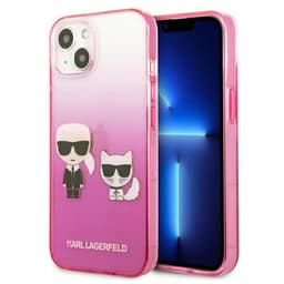 Karl Lagerfeld iPhone 13 mini Skal Gradient Ikonik Karl & Choupette - Rosa