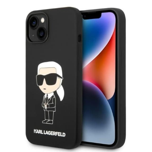 Karl Lagerfeld iPhone 14 Plus Etui Silicone Iconics - Sort