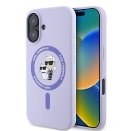 KARL LAGERFELD iPhone 16 Plus Mobilskal Magsafe Silikon Heads Ring