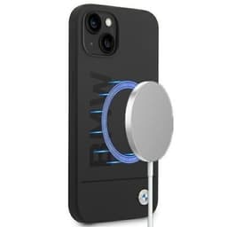 BMW iPhone 14 Plus Skal Magsafe Silicone Signature Logo - Svart