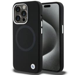 BMW Mobilskal till iPhone 15 Pro Magsafe Signature Liquid Silikon - Svart