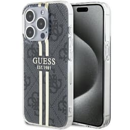 Guess Mobilskal till iPhone 15 Pro Gold Stripes - Svart