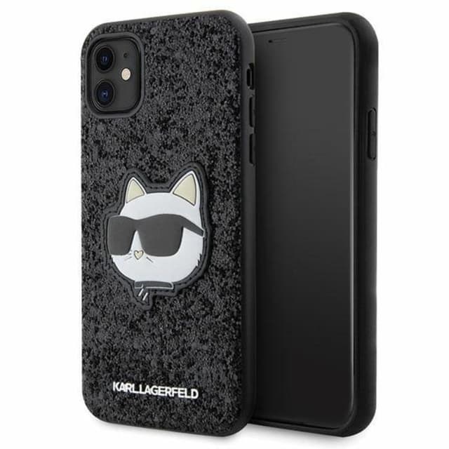 Karl Lagerfeld Mobilskal till iPhone 11/XR Glitter Choupette Patch