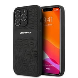 AMG Mobilskal till iPhone 13 Pro/13 Läder Curved Lines - Svart