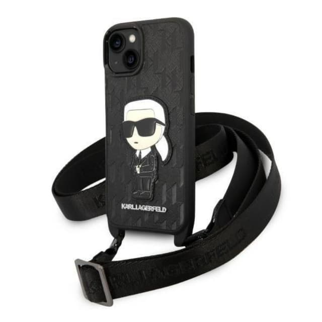 Karl Lagerfeld iPhone 14 Plus Skal med halsband Ikonik Patch