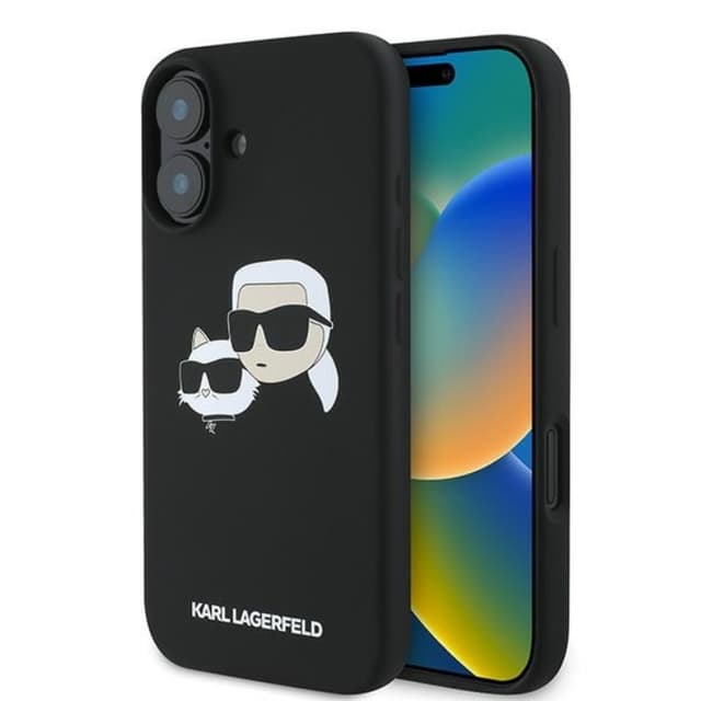 KARL LAGERFELD iPhone 16 Plus Mobilskal Magsafe Double Heads