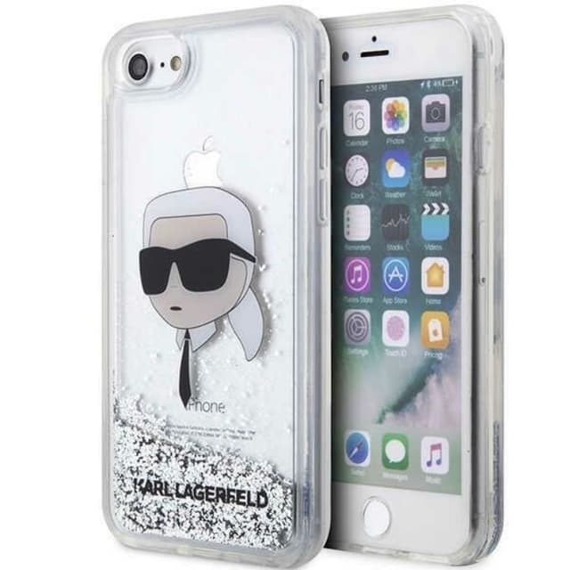 Karl Lagerfeld iPhone 7/8/SE (2020/2022) Skal Liquid Glitter Head