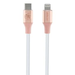Guess USB-C till Lightning kabel 1.5m Ebossed Logo - Rosa