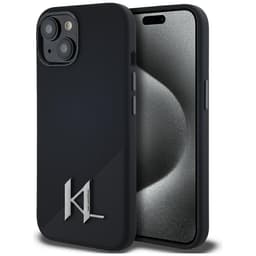 Karl Lagerfeld Telefontaske til iPhone 15 Magsafe Shadow Metal - Sort