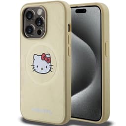 Hello Kitty Mobilskal till iPhone 13 Pro/13 Magsafe Läder Kitty Head - Guld