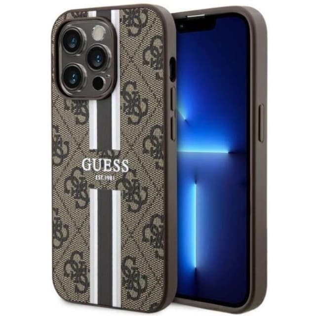 Guess Mobilskal till iPhone 14 Pro MagSafe Printed Stripes